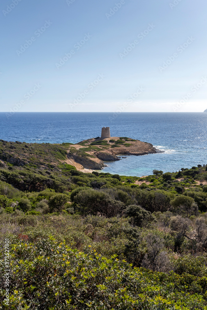 Coast of South Sardinia on a summer day