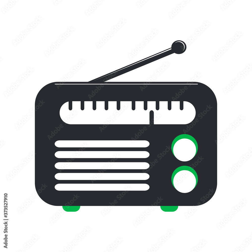 Isolated radio icon. Sound and music icon - Vector Isolated radio icon. Sound and music icon - Vector