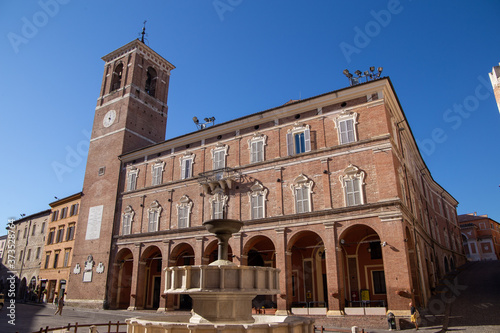 fabriano medieval city historic center italy