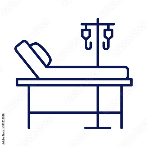 stretcher medical equipment line style icon
