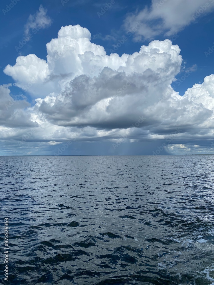 sky and clouds over Gulf of Mexico water