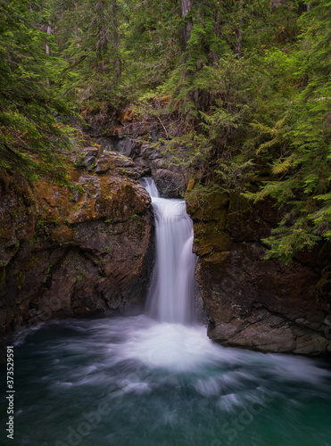Eastside Trail Waterfall At Mount Rainier National Park