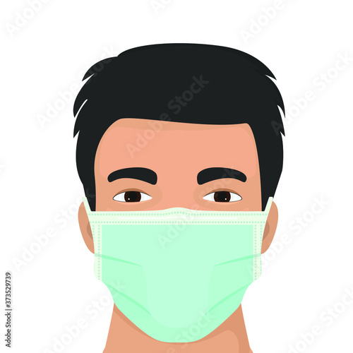 Man Using Medical Mask