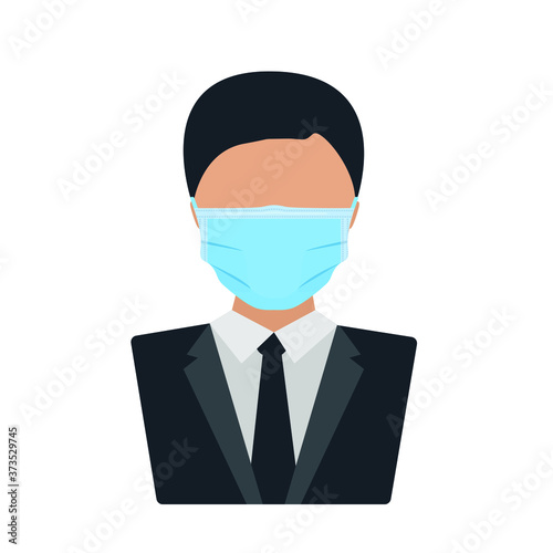 Man Using Medical Mask
