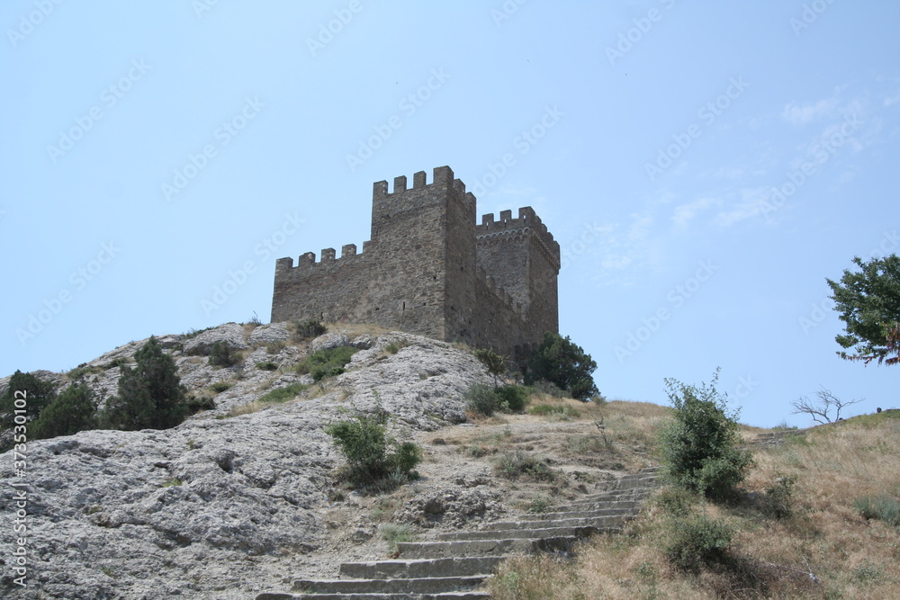 Fortress in Sudak, Crimea, Black Se