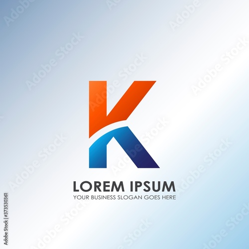 K Letter Technology and Business Logo Design. Modern logo design concept alphabet Letter for business identity