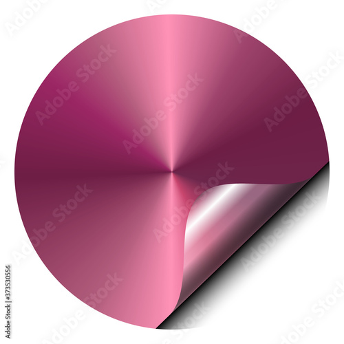 round sticker banner note with egde corner photo