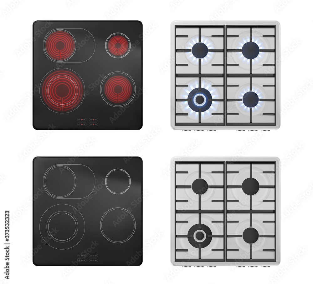 stove burner gets red hot