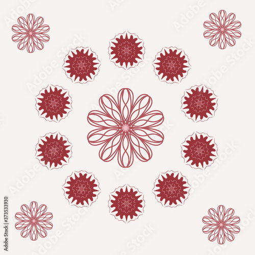 Pattern of a circle of maroon colors for web design © Елена  Барская