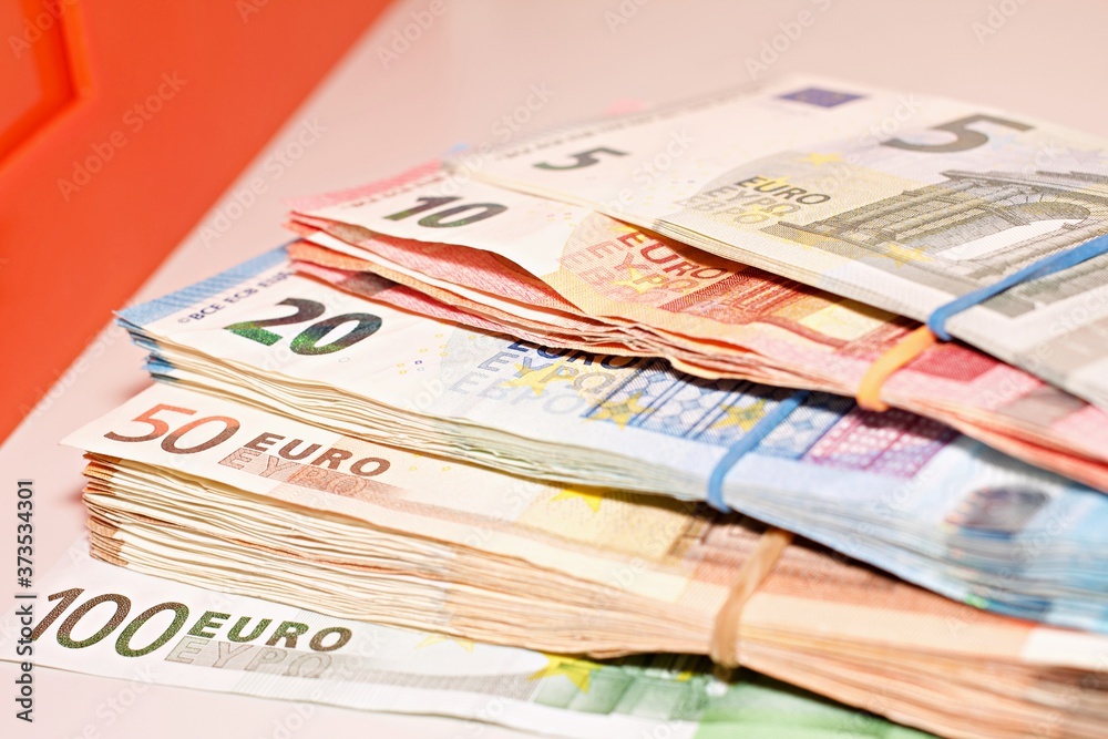 Betting money on the table, concept of casino business