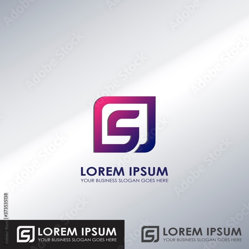 Modern Technology and Business Logo Design. The modern logo design concept alphabet Letter S and J, SJ best for technology, business finance, Software and more.