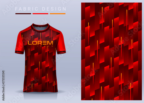 Fabric textile for Sport t-shirt ,Soccer jersey mockup for football club. uniform front and back view.
