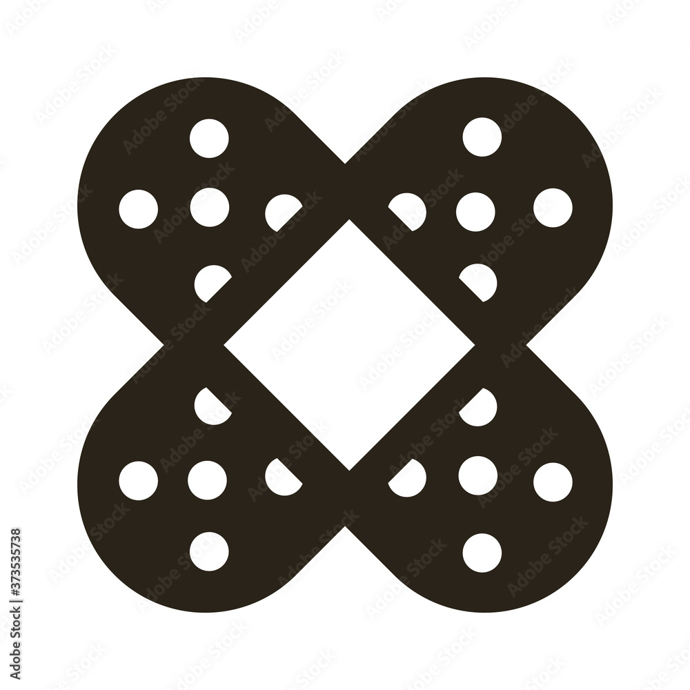 medical cure band tool silhouette style icon medical cure band tool silhouette style icon
