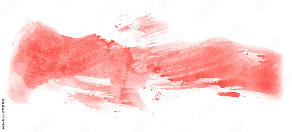 Abstract watercolor background hand-drawn on paper. Volumetric smoke elements. Red color. For design, web, card, text, decoration, surfaces. Abstract watercolor background hand-drawn on paper. Volumetric smoke elements. Red color. For design, web, card, text, decoration, surfaces.