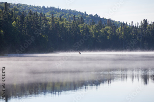 Fishing in Mont-Tremblant national park, QC, Canada