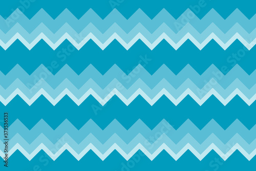 ギザギザ波模様の背景 長方形 ブルー © ベルベットR