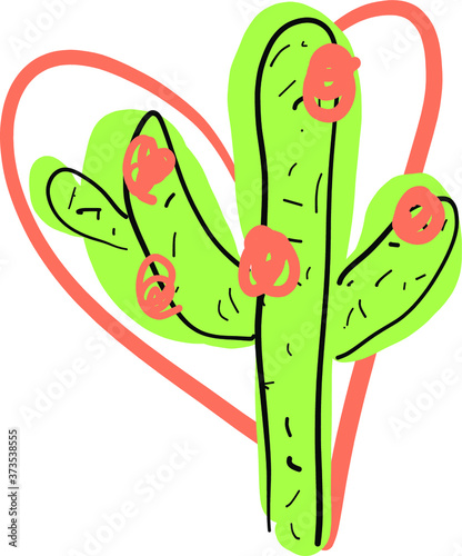 cactus with heart