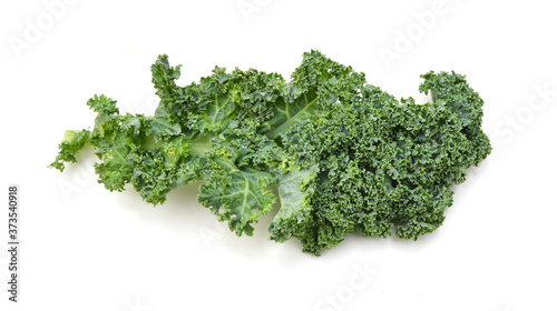 kale leafs on white background 
