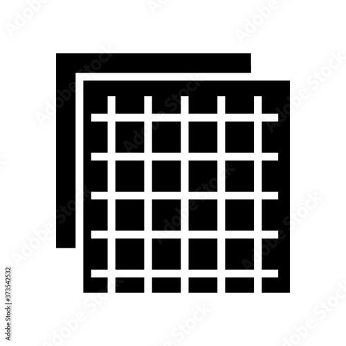 insulation grid glyph icon vector. insulation grid sign. isolated contour symbol black illustration