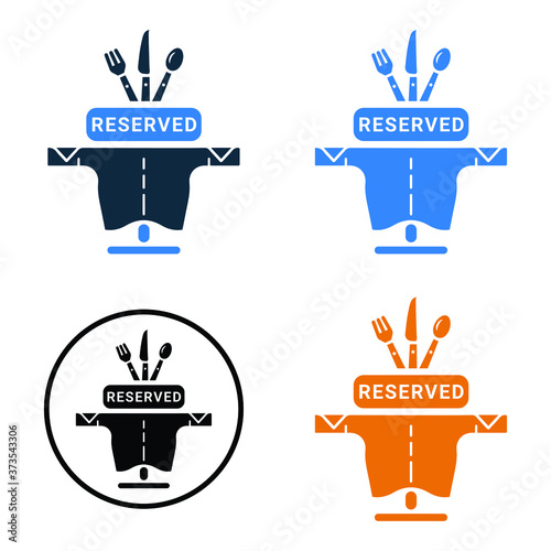 Restaurant, reserved table icon. vector design is isolated on a white background