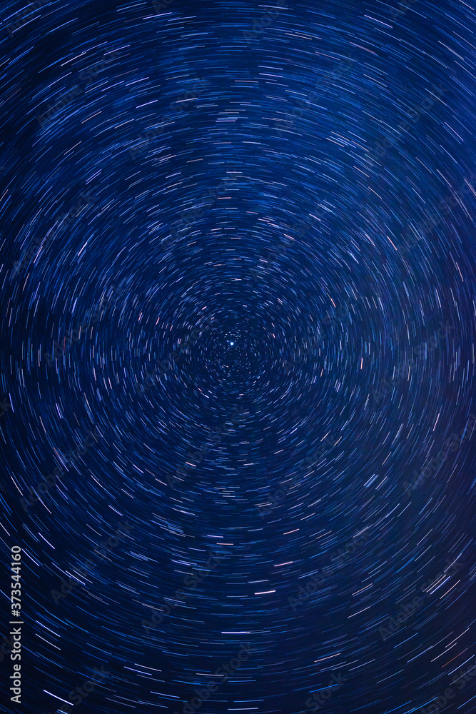 Star trails centered on the North Star - thirty minutes of earth rotation captured in one shot.
