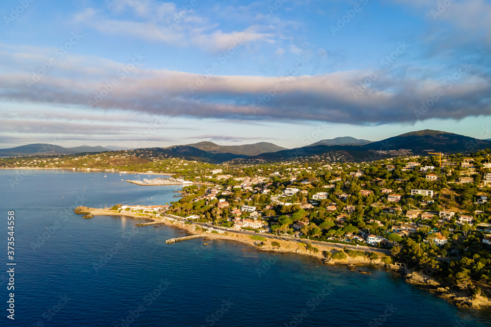 Aerial view of Les Issambres in French Riviera (South of France)
