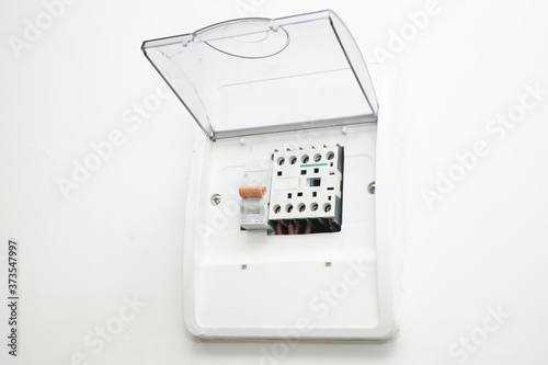 Electrical outlet isolated on white background