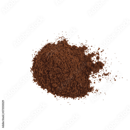 Heap of fine grinding coffee powder vector illustration photo