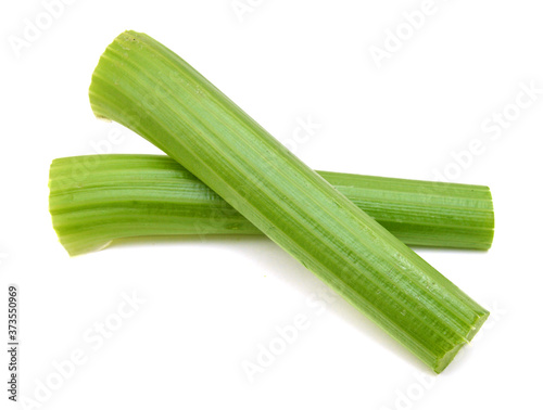 Stack Celery on White Background