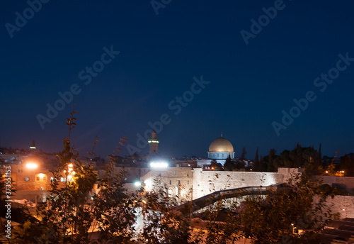 Night view of Dome of the Rock