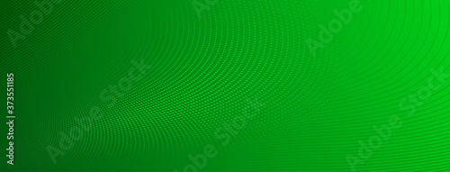 Abstract halftone background of small dots and wavy lines in green colors
