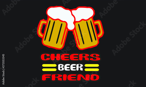 Beer typography quote black t shirt design	