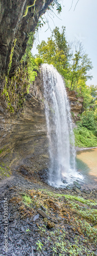 Decew Falls from the gorge below Morningstar Mill turbine shed St Catharines Niagara Region photo