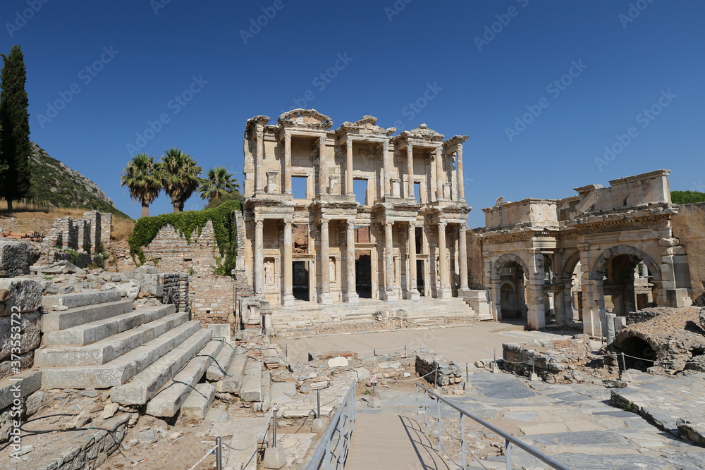 Library of Celsus in Ephesus Ancient City, Selcuk Town, Izmir, Turkey