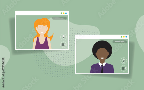 People in video conference