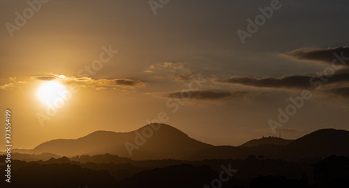 Campania, Italy. Roccamonfina Regional Park. Spectacular sunset. photo