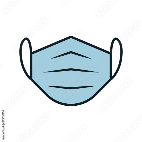 Protective Mask Icon. Mouth Guard Vector Graphic. Medical breathing protection.