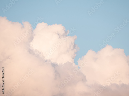 close up of clouds on blue sky 
