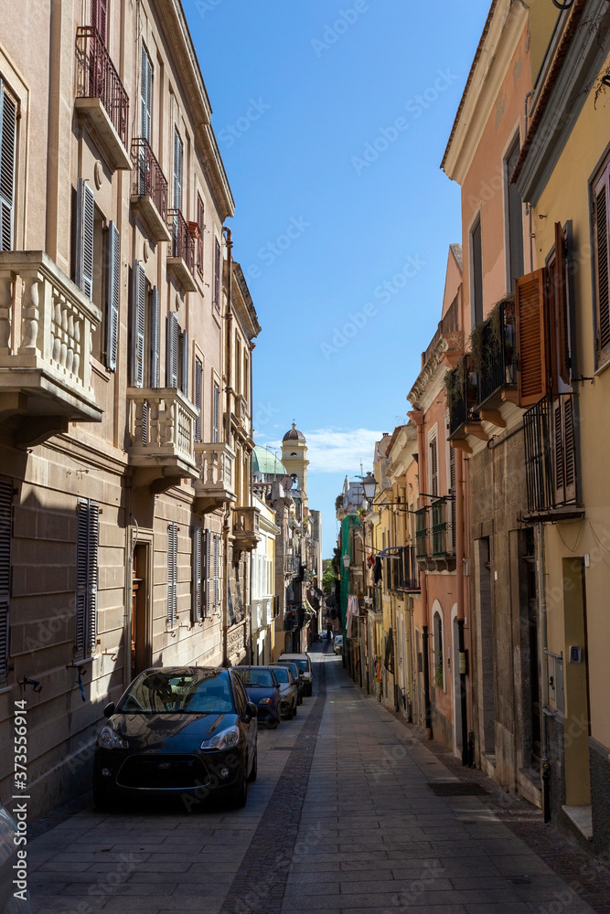 The city of Cagliari on a sunny summer day