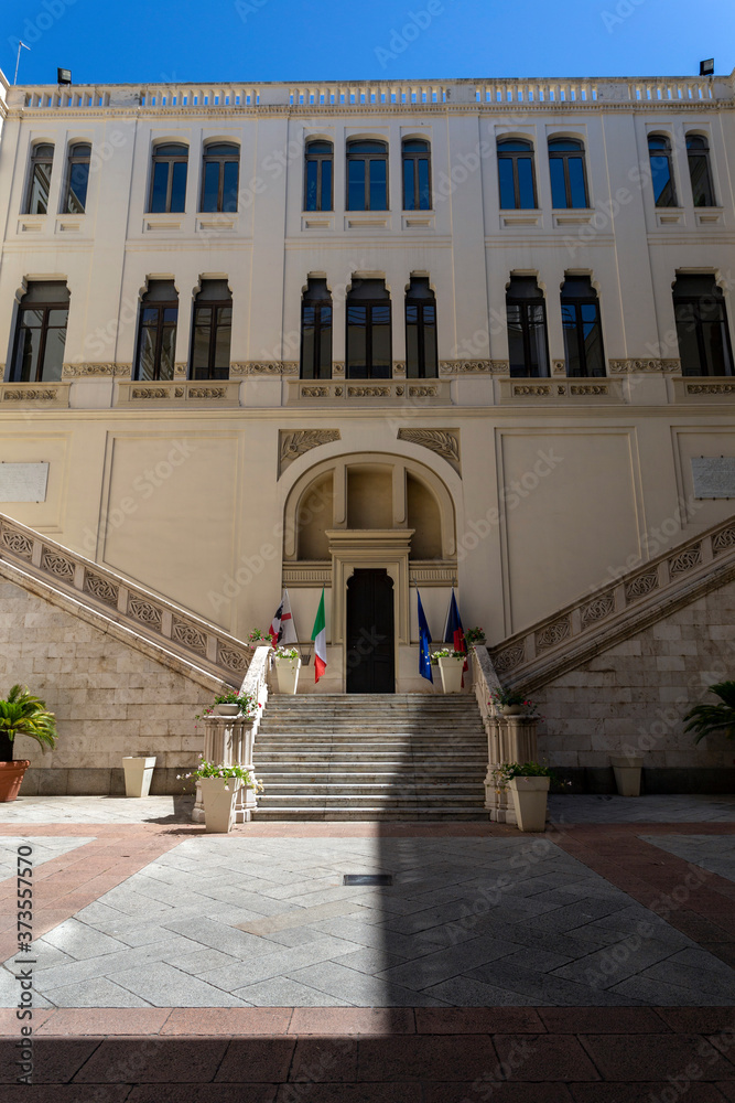 The Civic Palace (Palazzo Civico di Cagliari) in Cagliari, Italy.