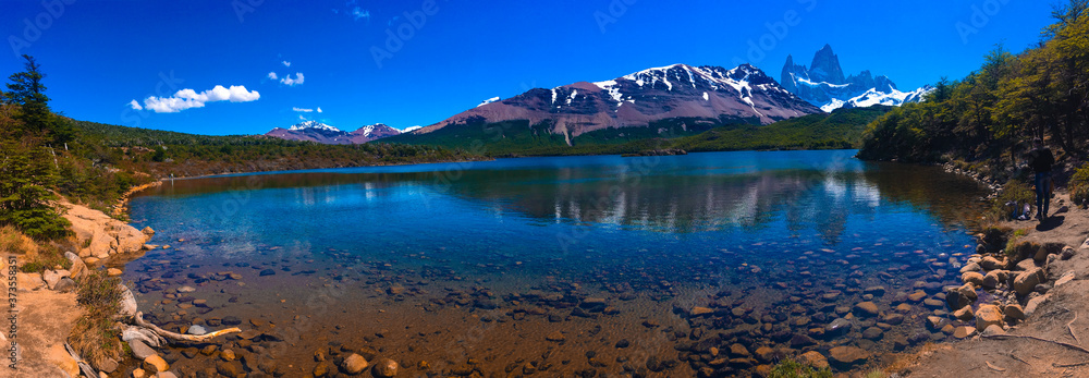mountain lake reflection in 