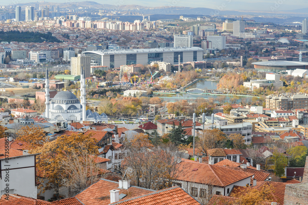 Obraz premium Ankara skyline in autumn season - Ankara, Turkey