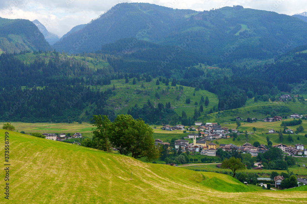 Mountain landscape near Cavalese, in Fiemme valley Mountain landscape near Cavalese, in Fiemme valley