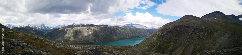 a view of a mountain lake