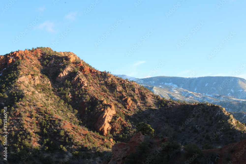 mountain landscape with blue sky