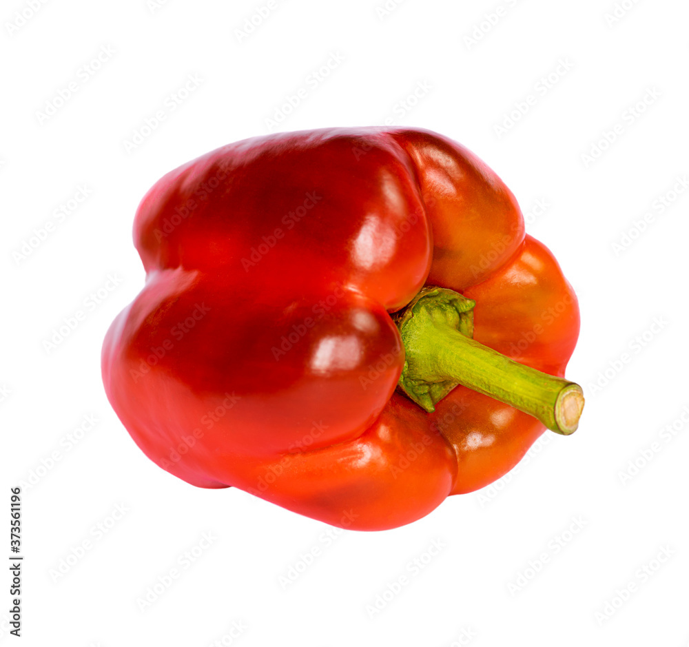 Red bell pepper isolated on white background. Red bell pepper isolated on white background.