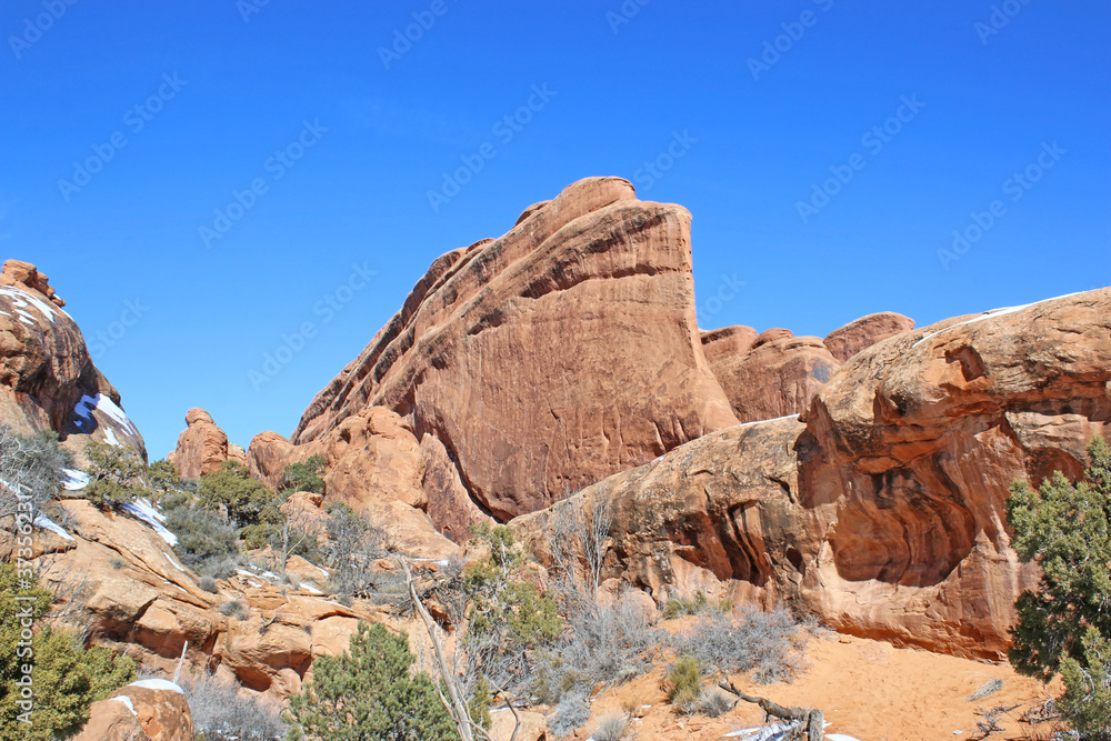Rock Formations in the Arches national Park, Utah