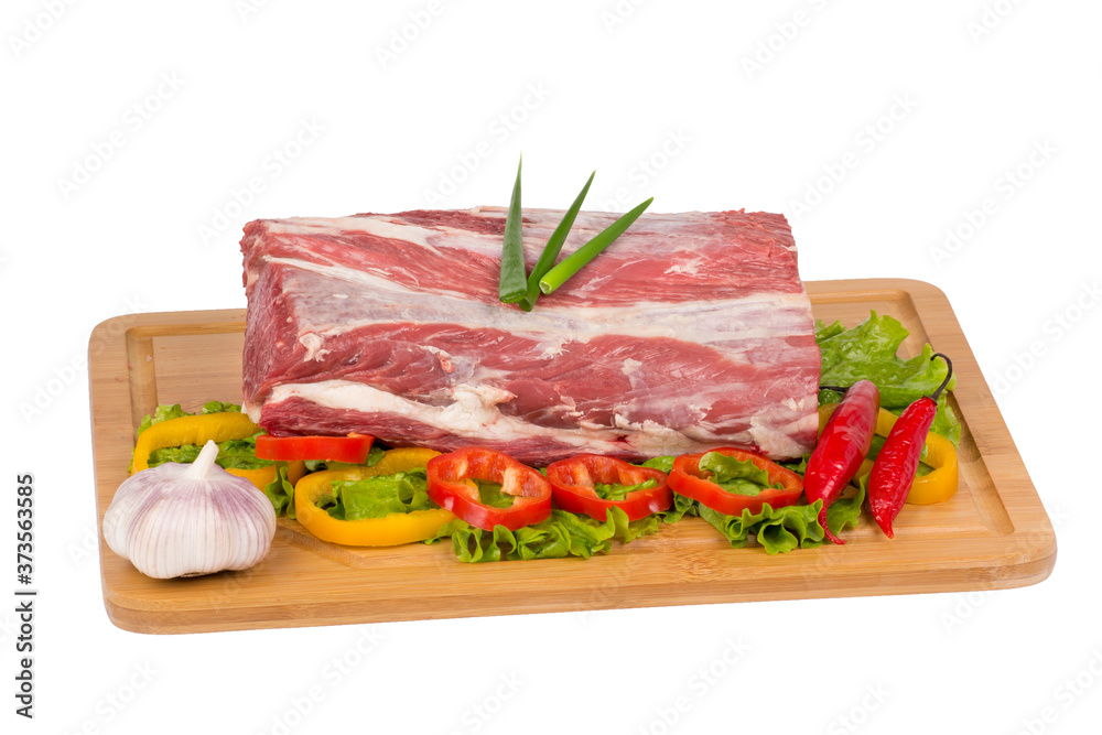 fresh and raw beef on cutting board fresh and raw beef on cutting board