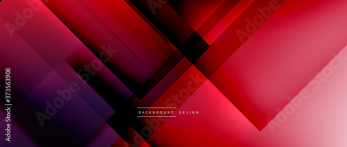 Square shapes composition, fluid gradient geometric abstract background. 3D shadow effects, modern design template