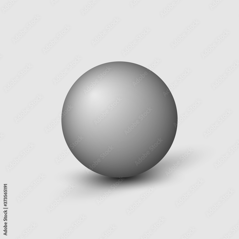 Realistic white 3d sphere on light background. Vector illustration. Realistic white 3d sphere on light background. Vector illustration.